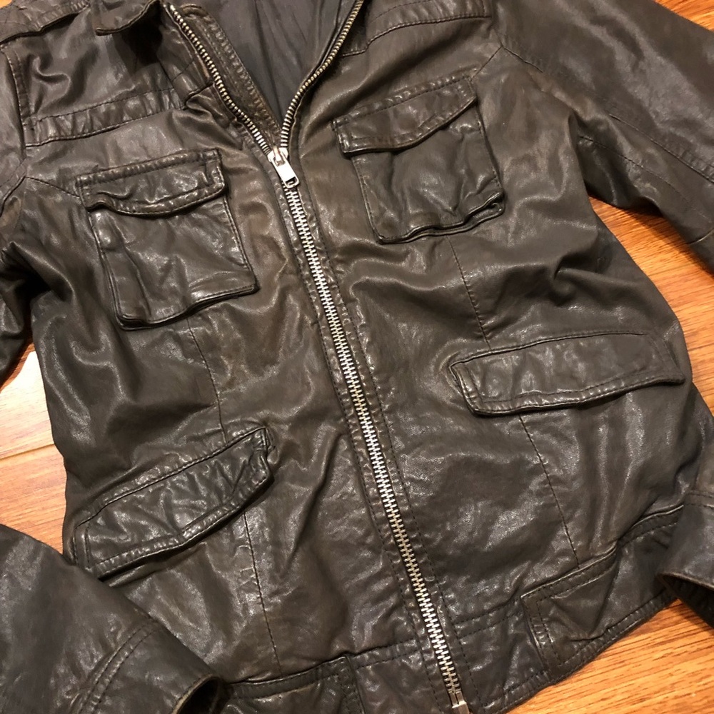 040 Brown Leather Jacket - image 3